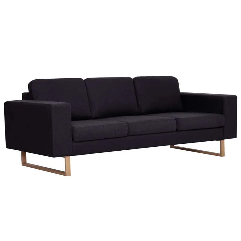 vidaXL Sofá de 3 plazas de tela color crema - Sofás sillones puffs