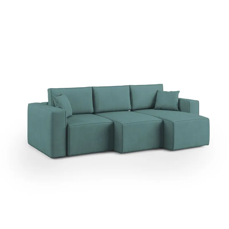 Morfeo Sofá con asiento extraíble en tela impermeable 245 cm Amarillo - Sofás sillones puffs