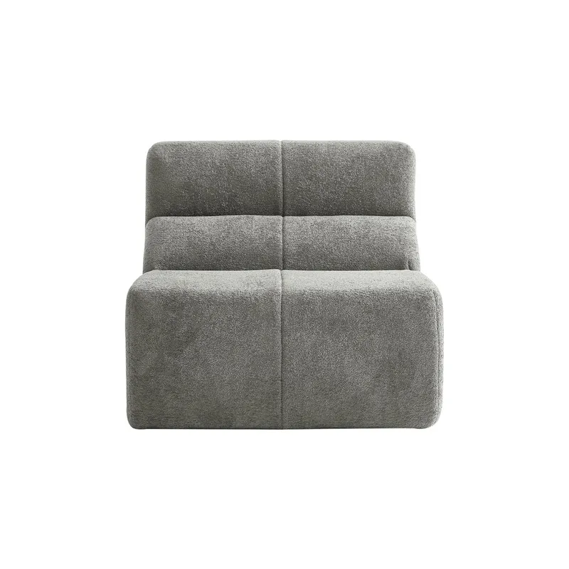 Sofá individual - Terciopelo suave en forma de gota - Gris claro