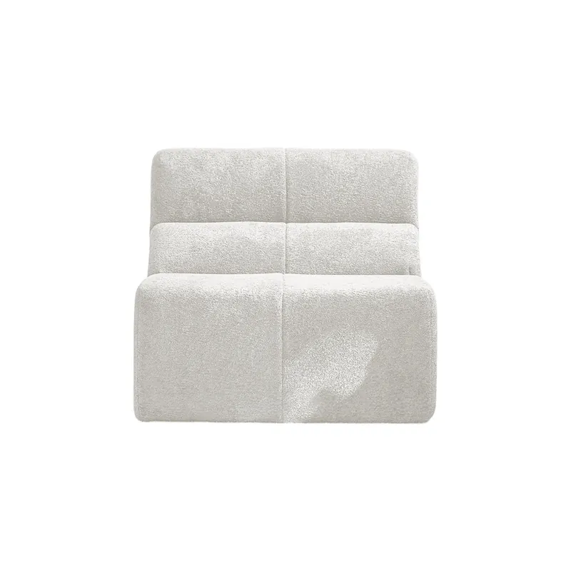 Sofá individual - Terciopelo suave estilo nube, elegante y cómodo - Blanco