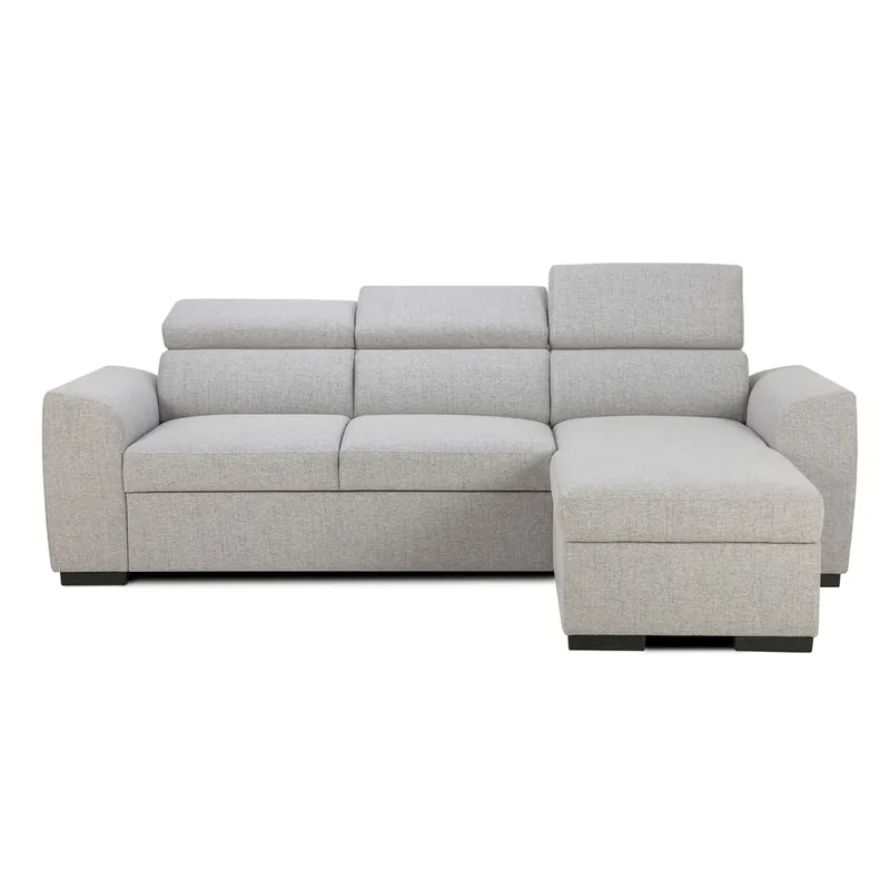 Chaise longue reversible 3 plazas con cama GUSTO gris - Sofás sillones puffs