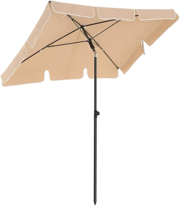 Sombrilla balcón rectangular 2 x 1 25 m protección upf 50 sombrilla de lona con funda bolsa de transporte terraza jardín sin base topo 12_0000800