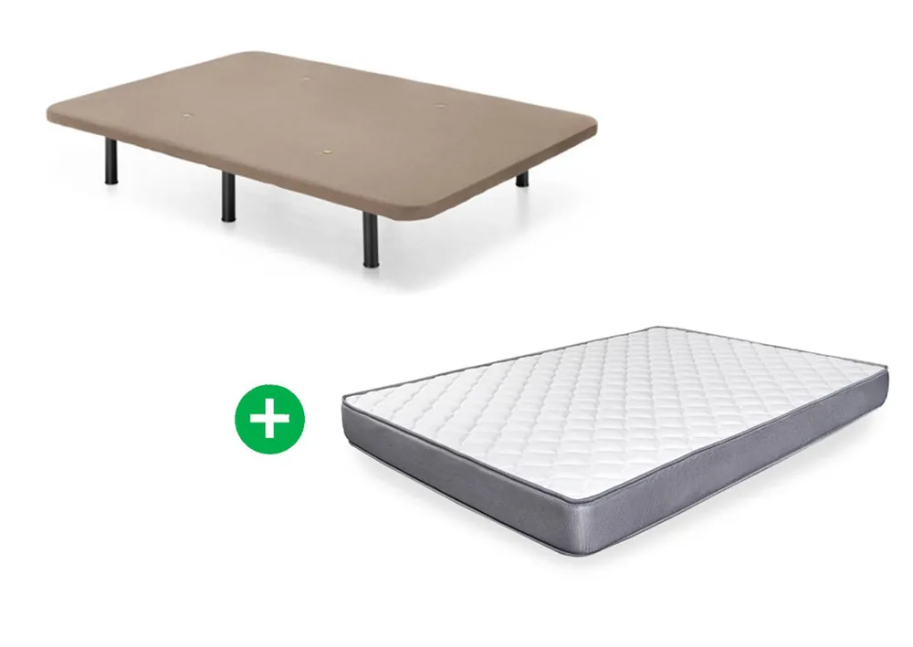 Somier Base Tapizada + Colchon Basic (90, 105, 135 y 150cm) - Descanso