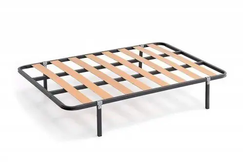 Somier de Laminas de Madera con 4 Patas 90CM - Descanso