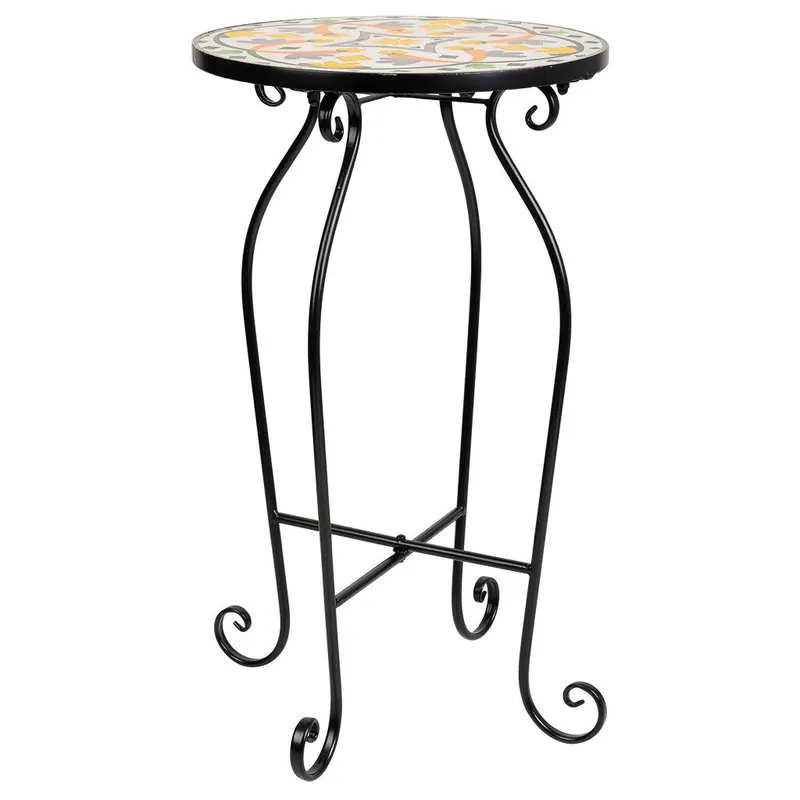 Soporte de mosaico y forja multicolor d35x60 - Jardín