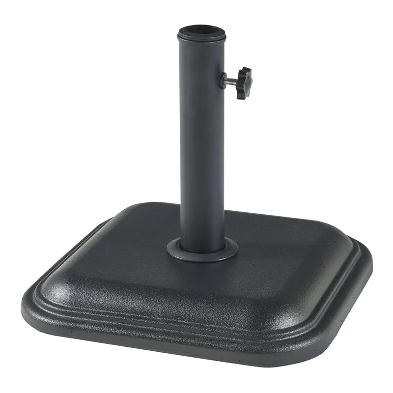 Soporte de sombrilla Biccari 35x35x4,5 cm hormigón - Negro [casa.pro]