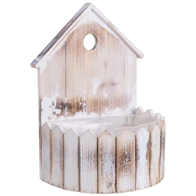 Soporte macetero de Madera redondo 24x16x31/11h cm - Decoración