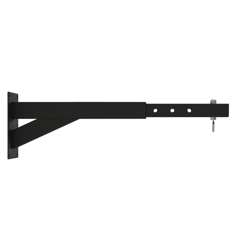 SPORTNOW Soporte Saco Boxeo de Pared con Distancia Ajustable de 45-65 cm Gancho Giratorio de 360° y Cadenas para Entrenamiento en Gimnasio y Hogar Carga 60 kg Negro