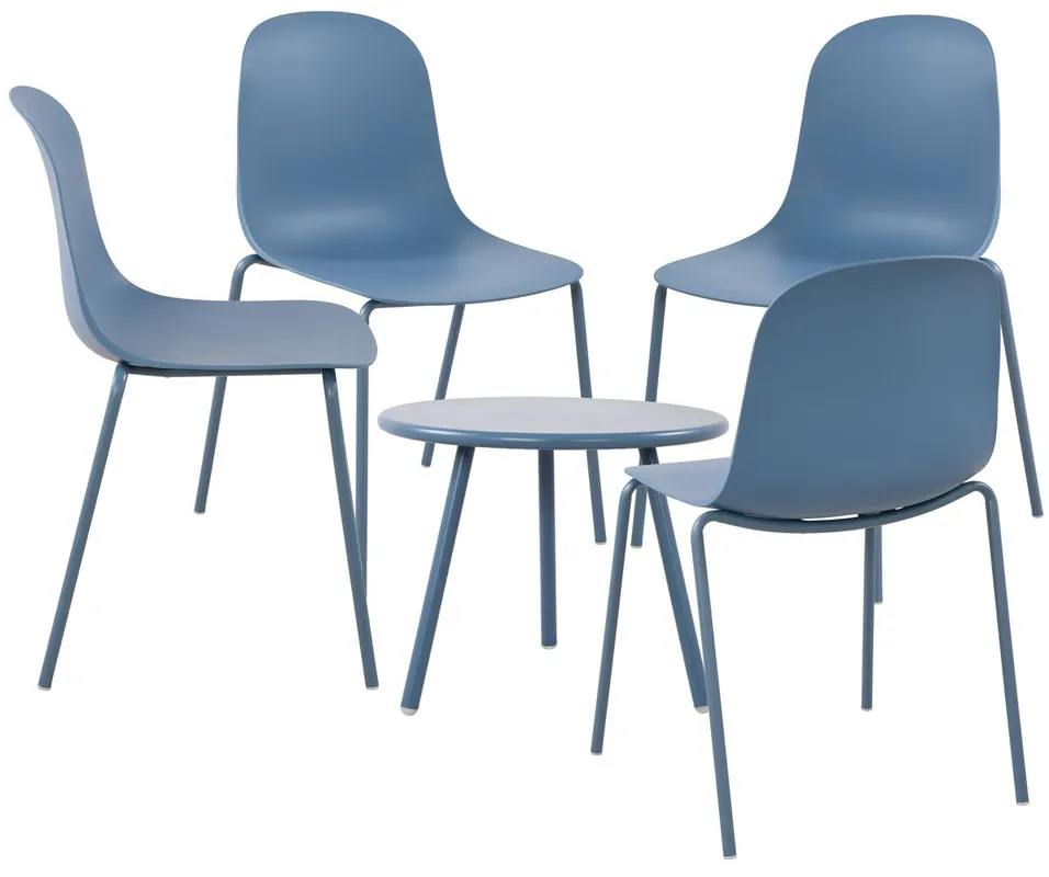 Suite de 4 plazas Berdin Plástico Azul 156X156X85 cm - Jardín