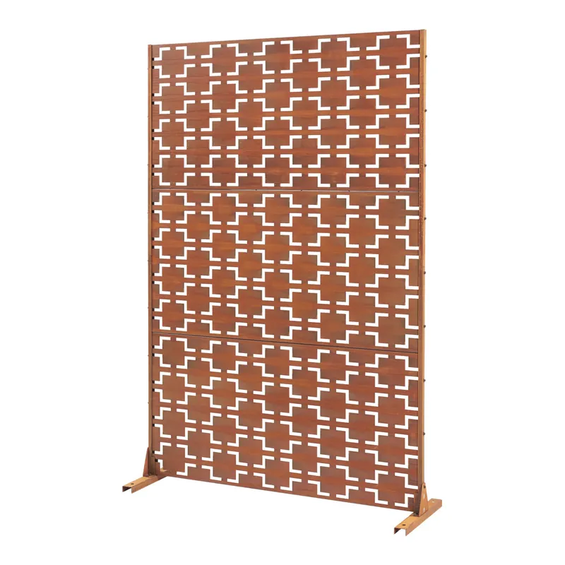 Tabique Basciano con diseño atractivo acero 180x90x40cm - Marrón [casa.pro]