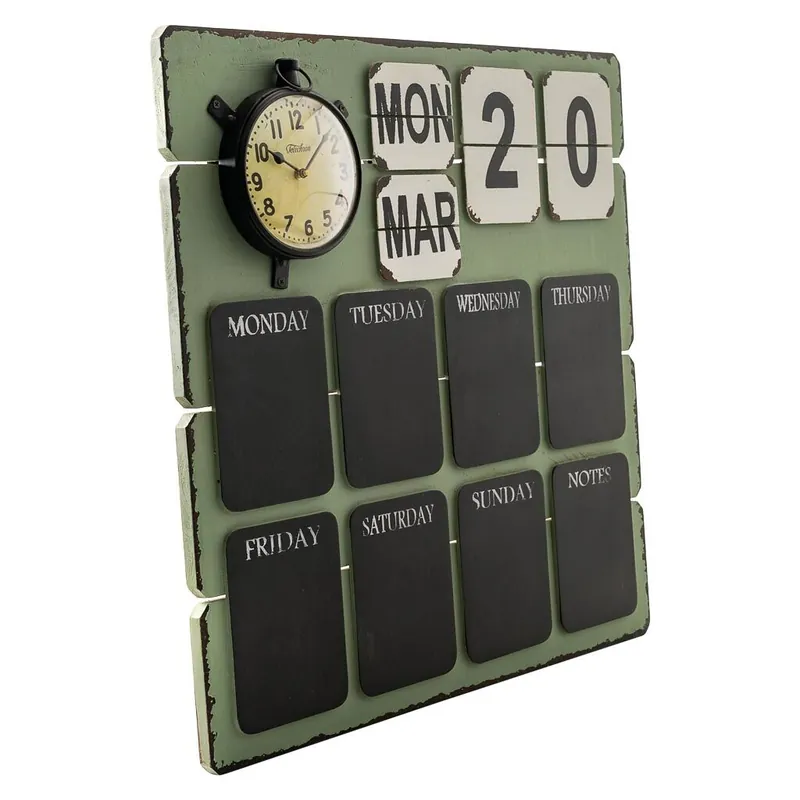 Tabla calendario, con unas dimensiones de 70x70x7 cm - Decoración