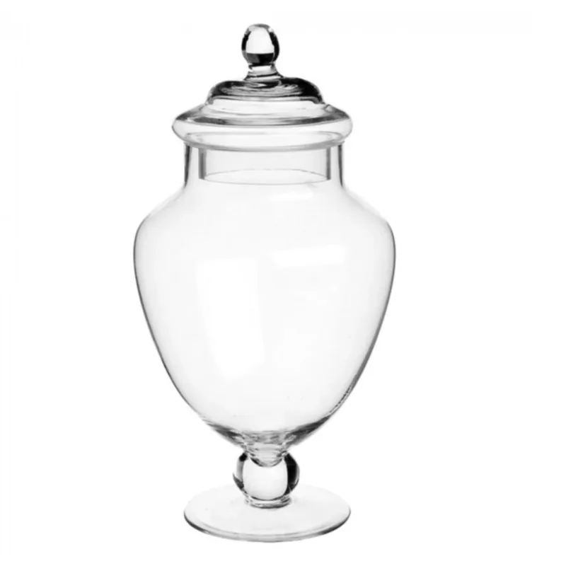 WELL HOME - Tarro de cristal para caramelos con pie 2,1L
