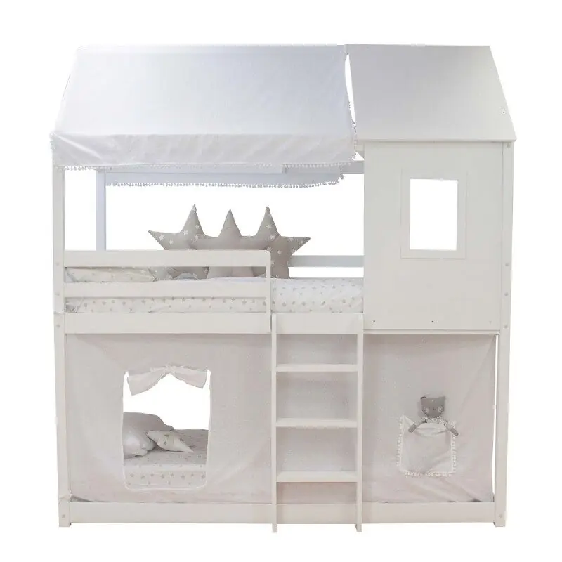 Techo para litera Montessori algodón blanco 167x133/196x90cm - Descanso