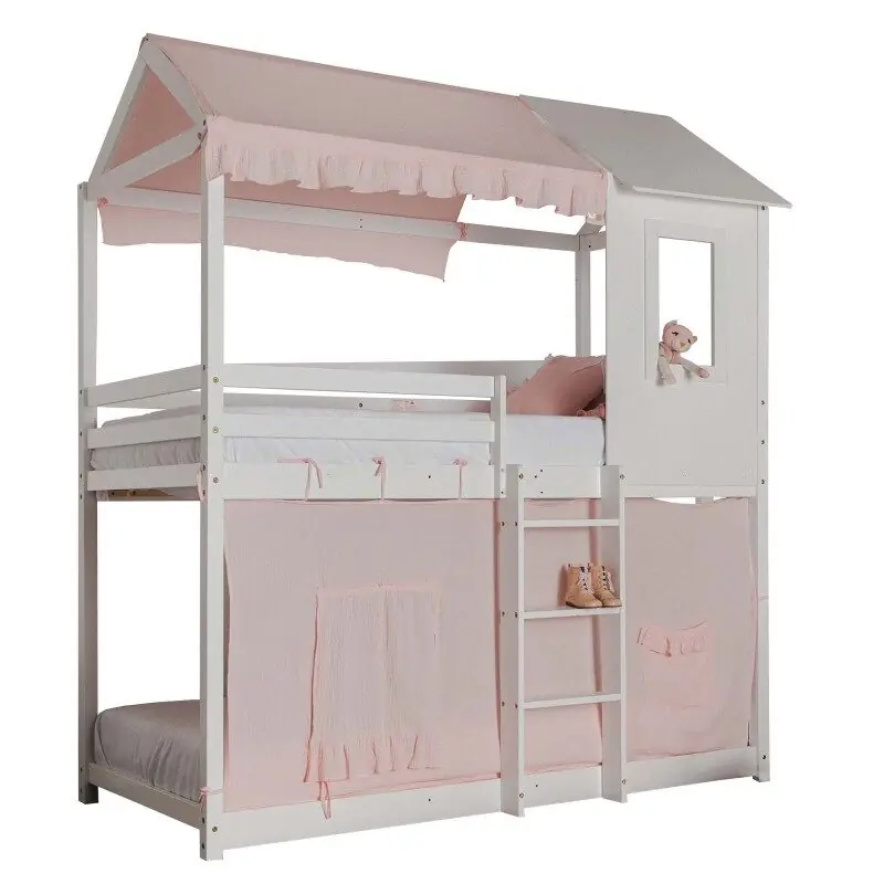 Techo para litera Montessori algodón rosa 90x196cm - Descanso