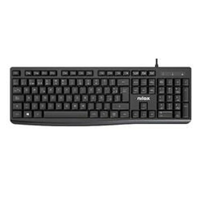 Teclado Nilox NXKBE000013 Negro Qwerty Español - Electrónica