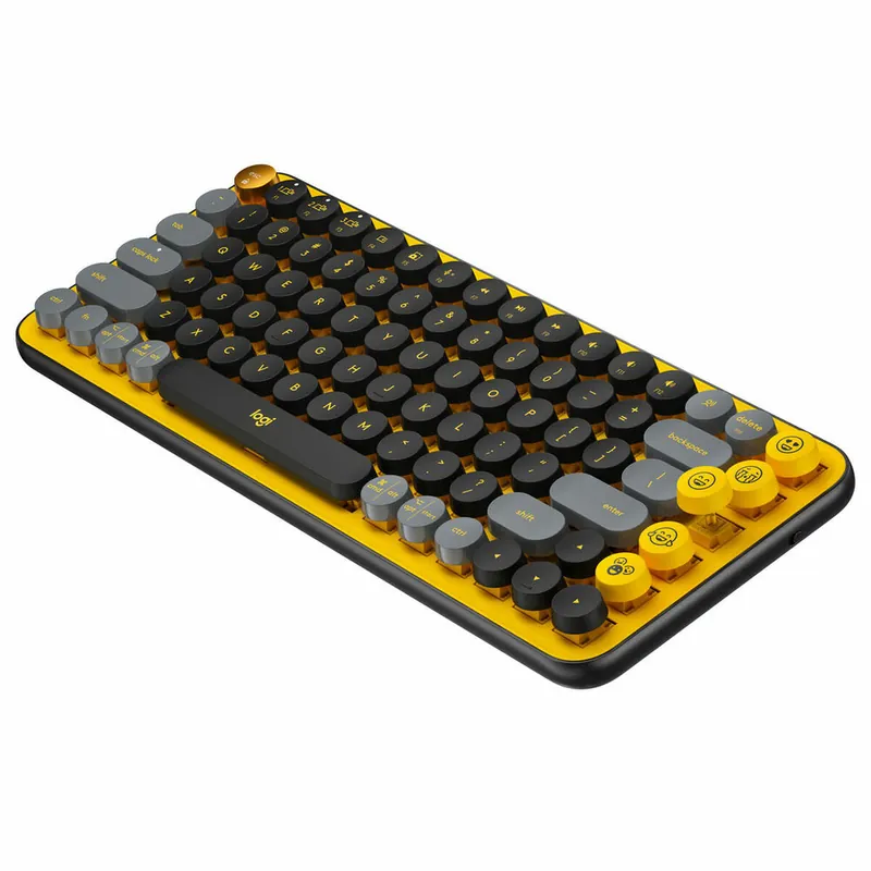 Teclado Logitech POP Francés Amarillo AZERTY - Electrónica