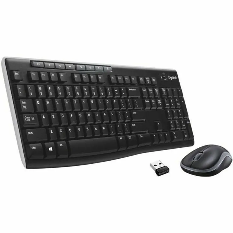 Teclado y Ratón Inalámbrico Logitech MK270 Francés Negro AZERTY - Electrónica