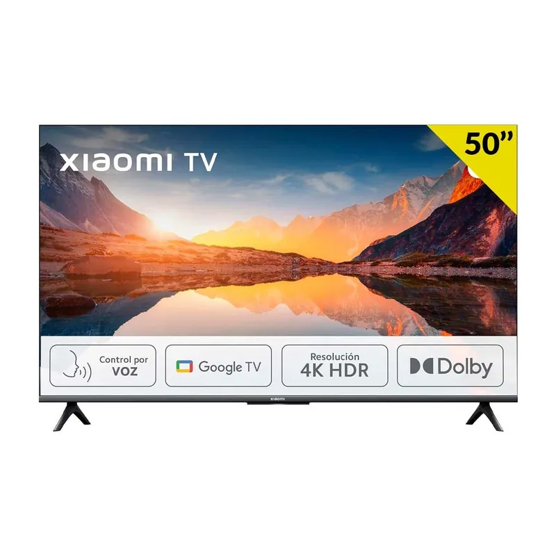Televisor Smart TV Xiaomi Mi TV A 50 2025 4K UHD LED 50'' Google TV F negro - Electrónica