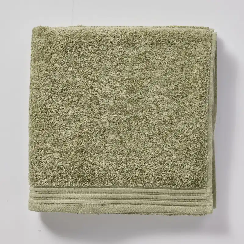 Toalla algodón COTTON 65x130cm color verde - Textil