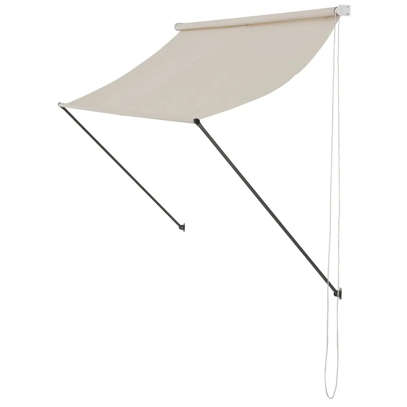 Toldo Malaga exterior terraza extensible acero 250 x 120 cm - Beige [pro.tec]