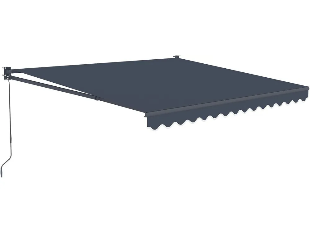 Toldo retráctil de aluminio "Ombra 3" de 2,5 x 3 m - Gris antracita