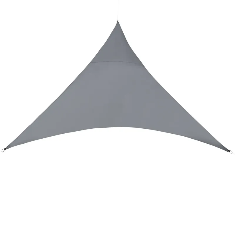 [en.casa] Toldo vela de Sombra para jardín Repelente al agua triangular 4m x 4m x 4m gris oscuro