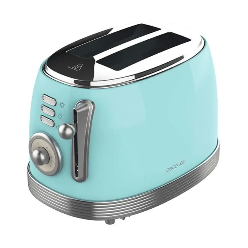 Tostadora vertical Cecotec Toast&Taste 800 Vintage Light 850W doble ranura - Color Azul