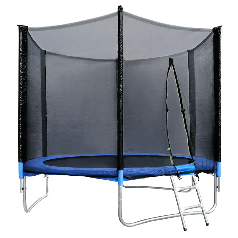 Trampolín Familiar SX-FT8 244cm con Red de Seguridad, Marco de acero galvanizado de 38mm (soporta 100kg).
