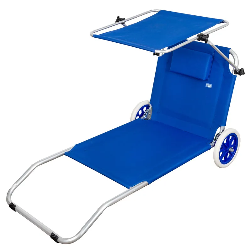 Tumbona carrito de playa plegable 2 en 1 Aktive Beach - Jardín