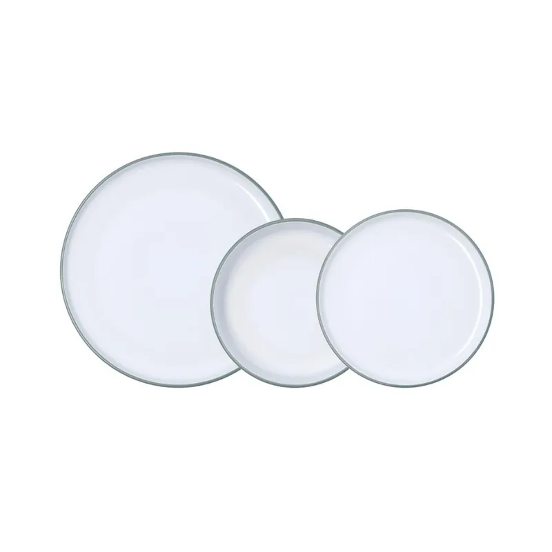 Vajilla Bodo Luminarc 12 piezas 4 servicios cerámica verde/blanco - Cocina