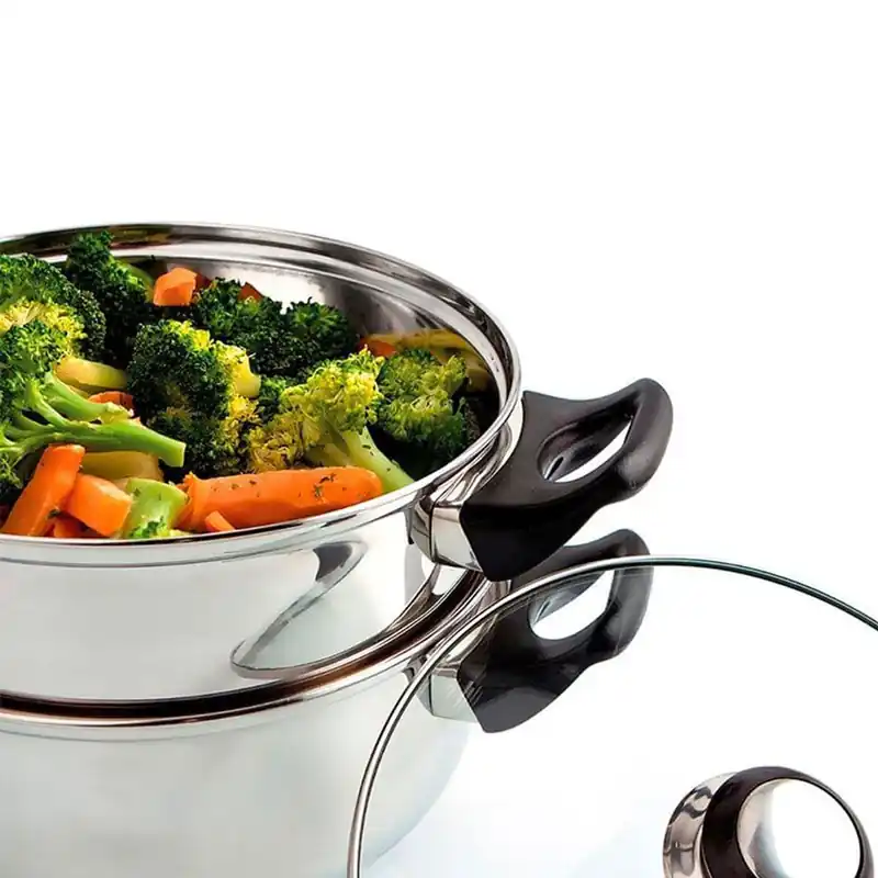 Set vaporera+cacerola Gastro Fresh Quid acero inox Ø22 cm - Cocina