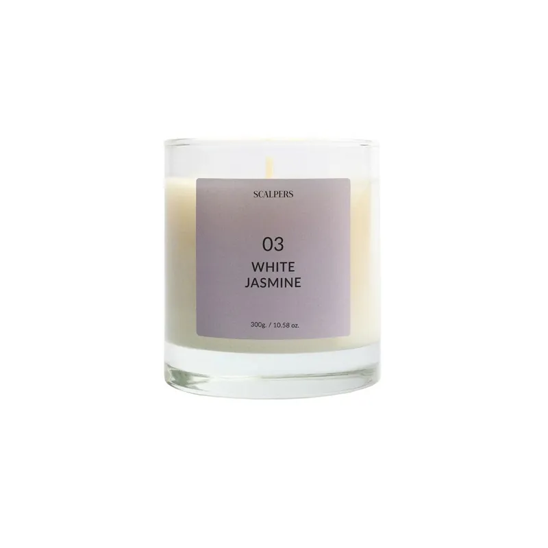 Vela Aromática 300gr Aroma Jazmín Blanco Scalpers - Decoración