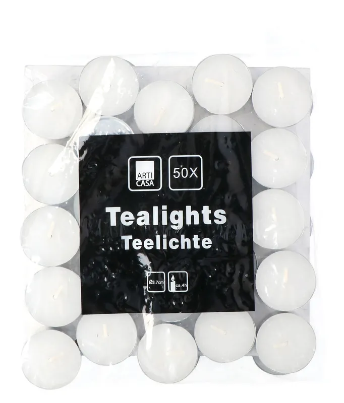 Vela TEALIGHT 50pcs marca ARTI CASA - Decoración