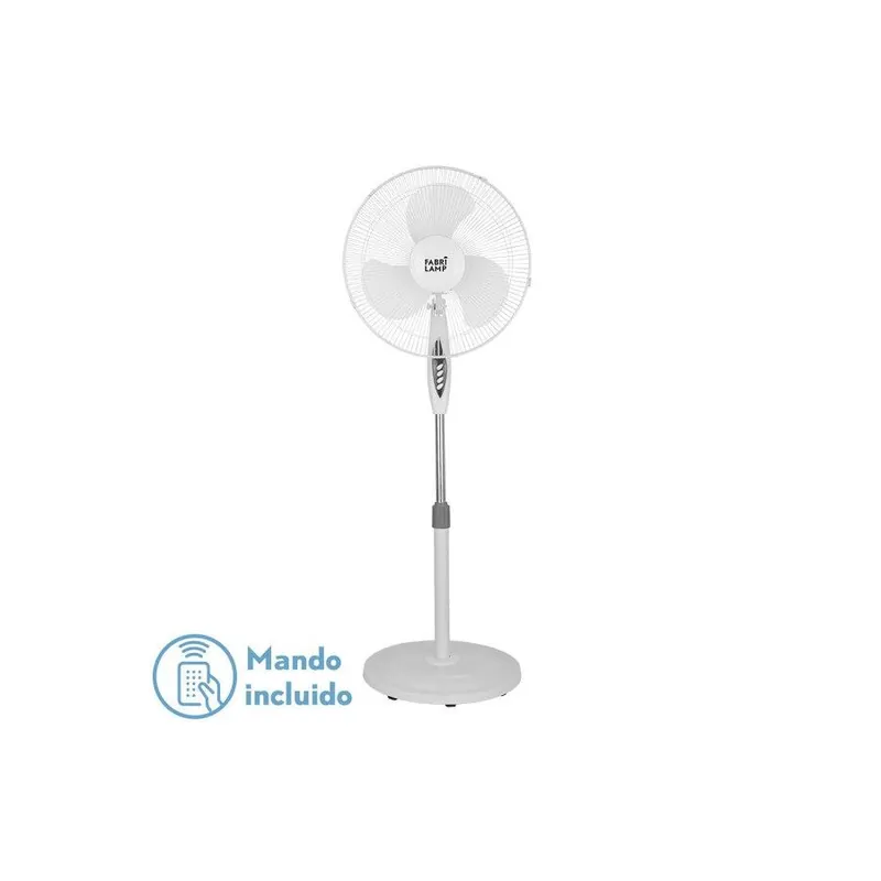 Ventilador de pie metal color blanco serie bise 43cm - Electrodomésticos