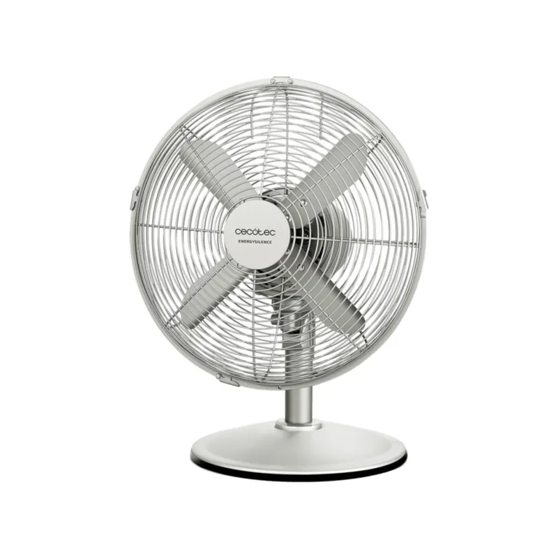 Ventilador de sobremesa Cecotec EnergySilence 610 SteelDesk 40W 4 aspas plata 30 cm - Electrodomésticos