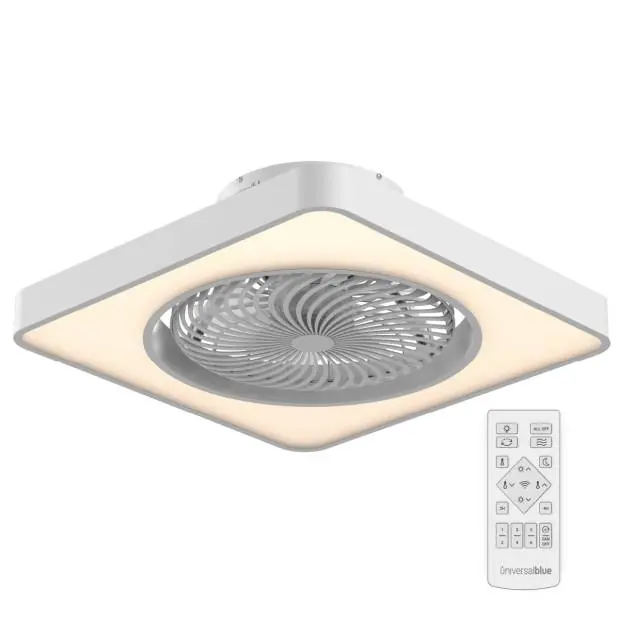 Ventilador de Techo Box Fan Silencioso con Luz Led | UNIVERSALBL - Electrodomésticos