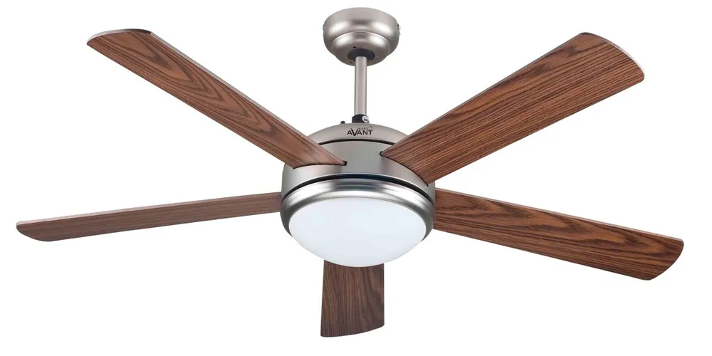 Avant - Ventilador de Techo con Luz | 3 Velocidades | 52 Pulgadas| 65 Watios | 5 Aspas de fibras| Lámpara de techo con ventilador | Mando a distancia