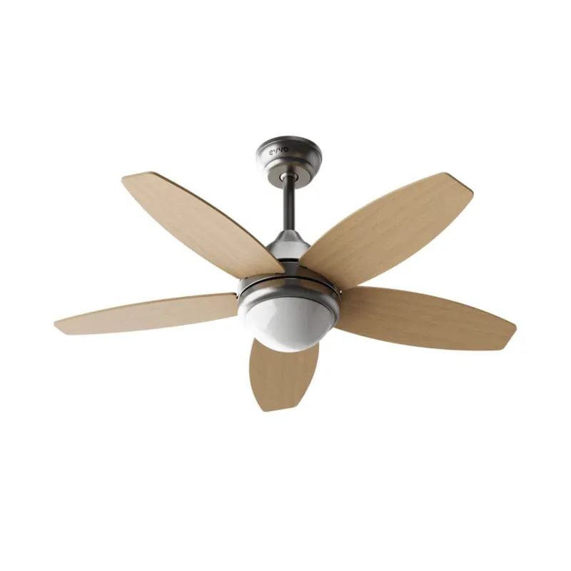 Ventilador de techo Evvo V416 55W 5 aspas 3 velocidades natural Ø106 cm - Electrodomésticos