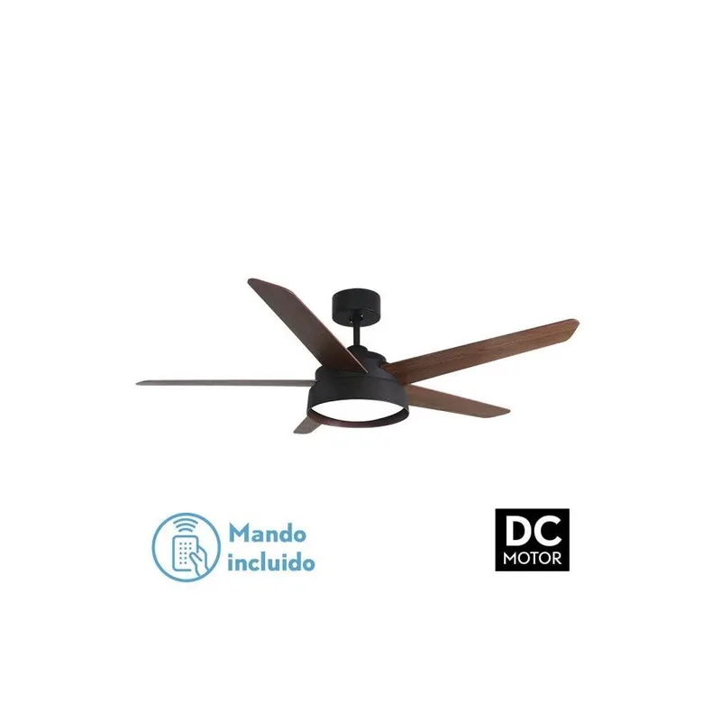 ventilador de techo metal color marron serie lebeche 132cm - Electrodomésticos