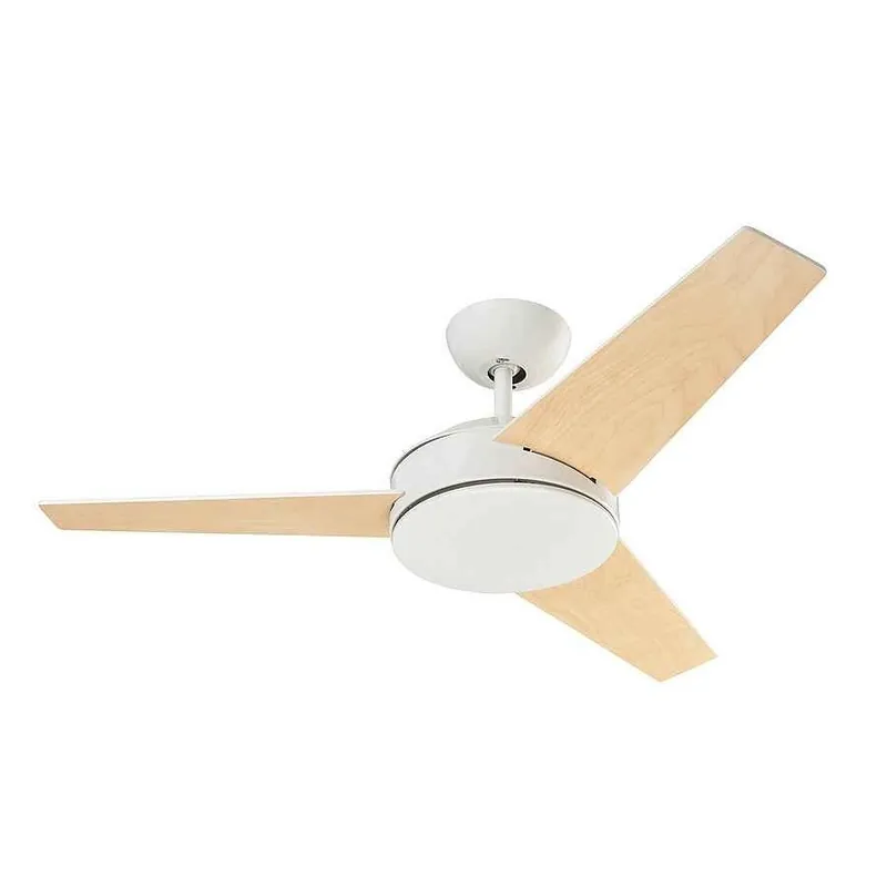 ventilador de techo metal color haya y blanco serie windy 101cm - Electrodomésticos