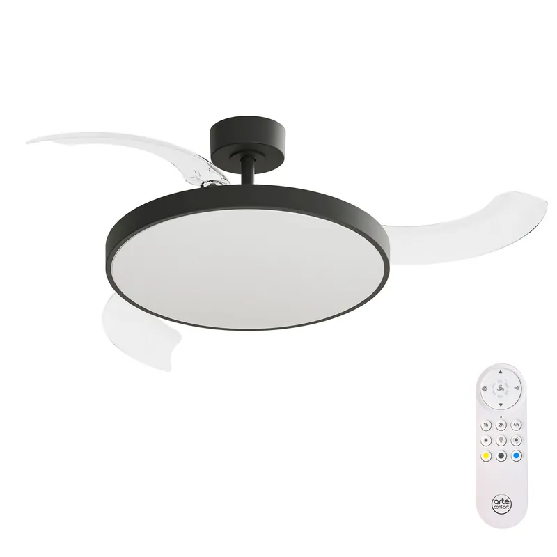Ventilador de techo retráctil SHIRO M led 30w 107cm blanco - Electrodomésticos