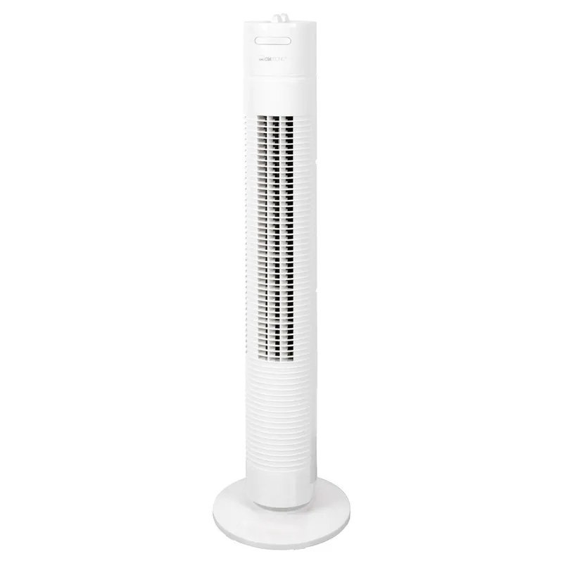Clatronic TVL 3770 Ventilador Torre, 3 Velocidades, Oscilante, Programable 120 min, Altura 78 cm, 35, Blanco - Electrodomésticos