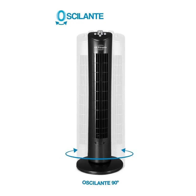 Ventilador de torre Orbegozo TW 0800 60W oscilante negro 79 cm - Electrodomésticos