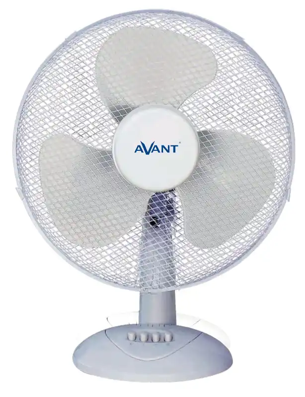 Ventilador silencioso de sobremesa |Avant| Ventilador oscilante de 30W con 3 Velocidades | Ventilador con Rejilla Nido de Abeja | Altura 30cm - Electrodomésticos