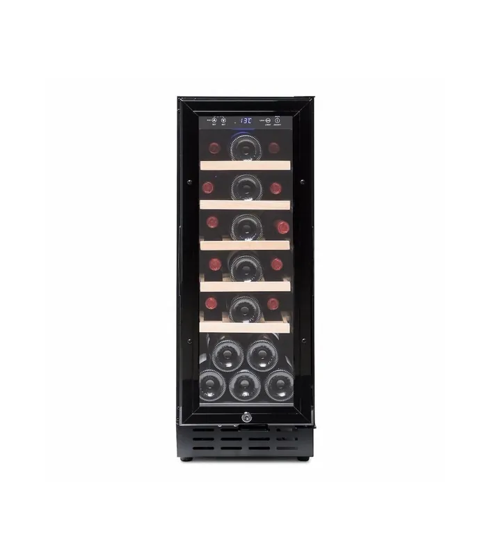 Vinoteca 20 botellas Vinobox 20 Design Negro SLIM De libre instalación o encastrable Mono temperatura - Electrodomésticos