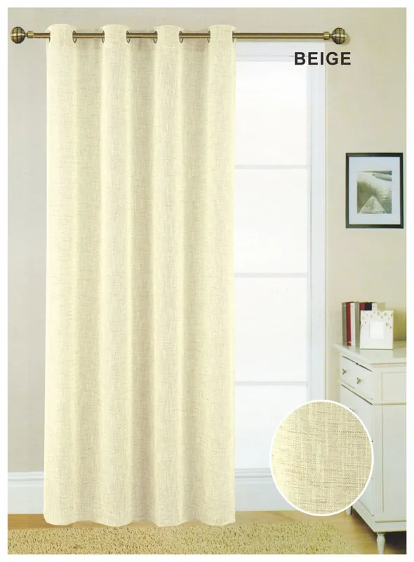 Visillo ollados MATERA 140x260cm color beige - Textil