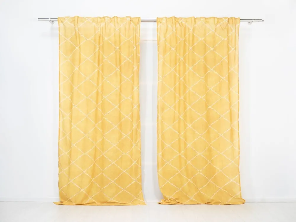 Visillo translúcido Honey Honey - Amarillo - 140x260