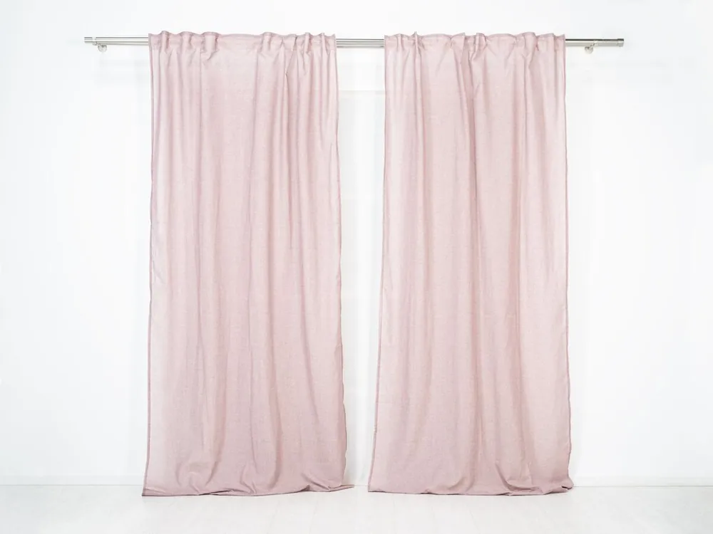Visillo translúcido Textura Textura - Rosa - 140x260