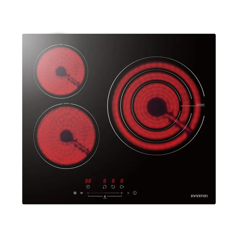 Vitrocerámica Infiniton VIT3N30 3 zonas 9 potencias negro 60 cm - Electrodomésticos