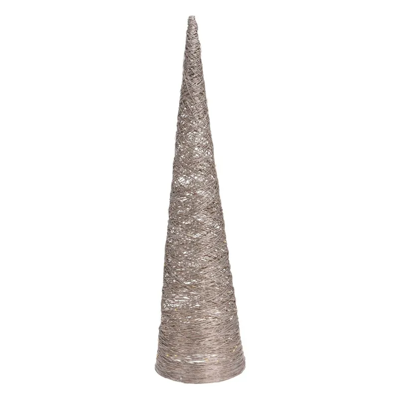 Well Home Arbol en Forma de Cono con 40 Luces LED Blanco cálido 76,5x20x20cm - Decoración
